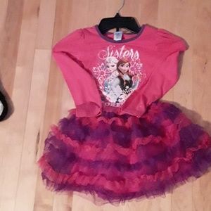 Violet sisters forever dress with ruffled skirt